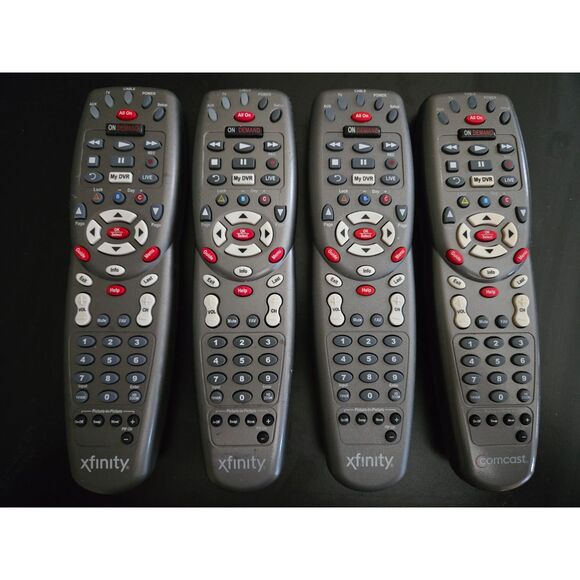 XFINITY Comcast Custom DVR 3 Device Universal Remote-Lot of 4 Remotes-Used - Picture 1 of 7